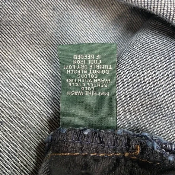 Lauren Jeans Ralph Lauren Classic Straight Dark Wash Denim Women's Jeans Size 16 - Picture 3 of 10